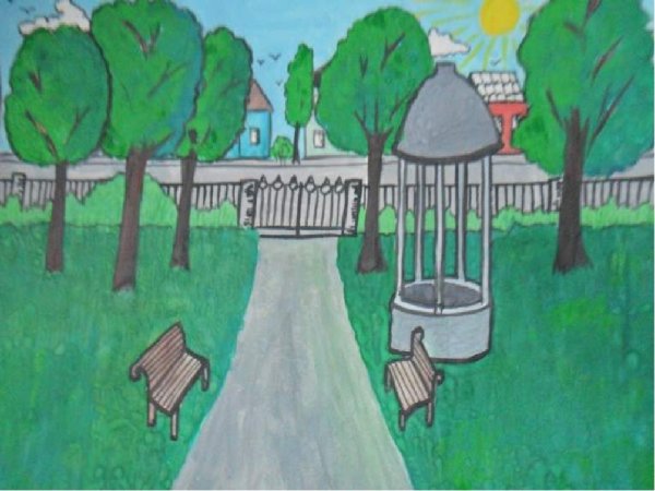 Рисование парков и скверов