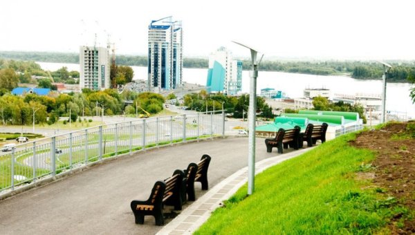 Вид с Нагорного парка Барнаул