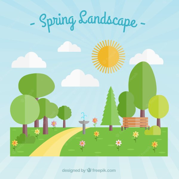 Парк рисунок