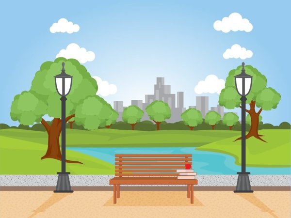 Иллюстрация парка
