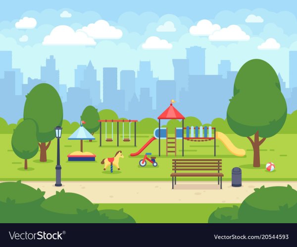 Детская площадка пейзаж