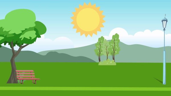 Фон парк нарисованный