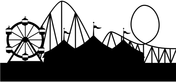 Парк аттракционов силуэт