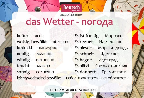 Описание погоды на немецком