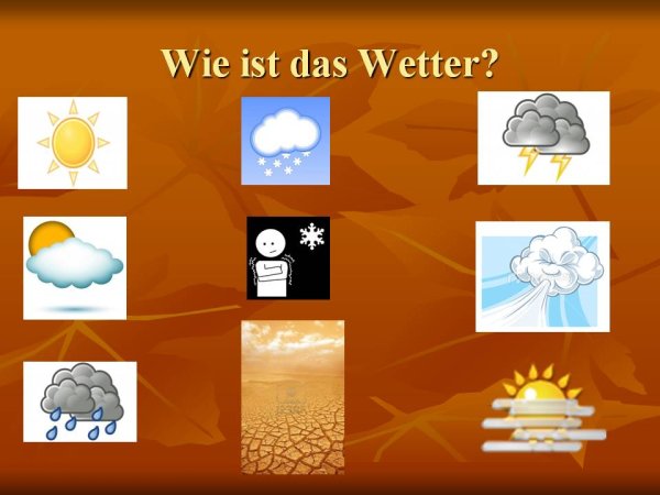 Тема погода на немецком языке