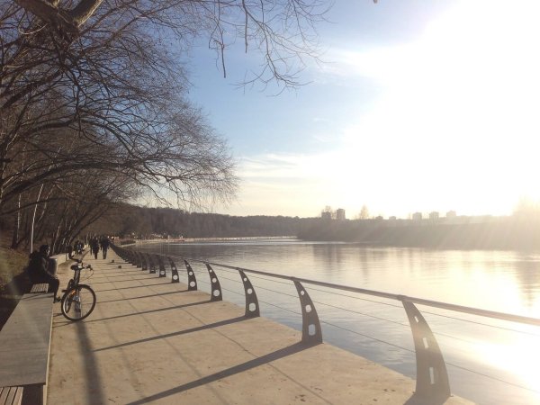 Филевская набережная фото зимой