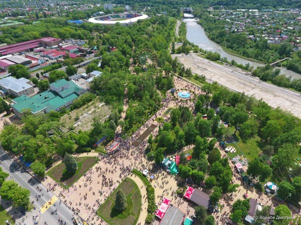 Парк Победы в Солнечногорске вид сверху