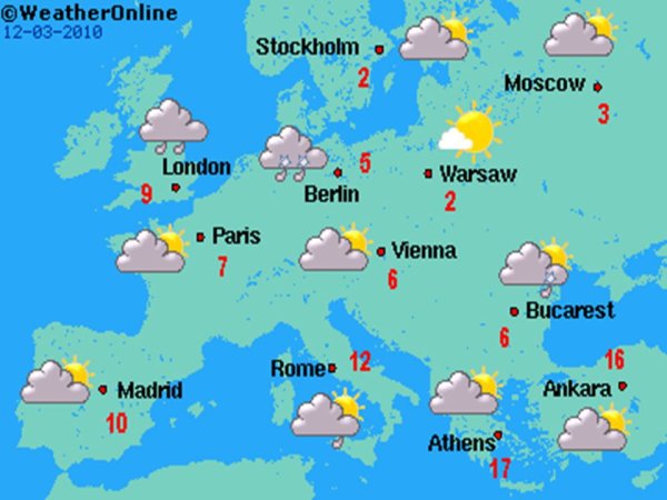 Weather Forecast in Europe