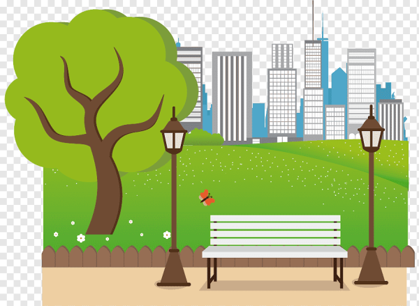 Мультяшный городской парк