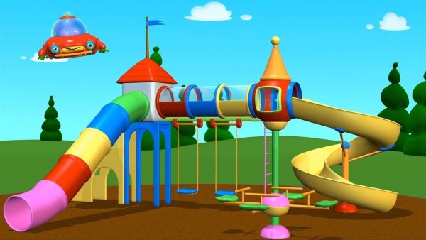 Игровая площадка мультяшная