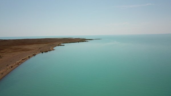 Космический снимок озера Балхаш