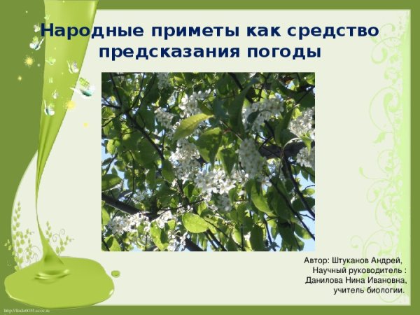 Презентация народные приметы