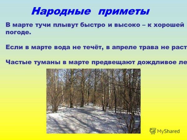 Народные приметы