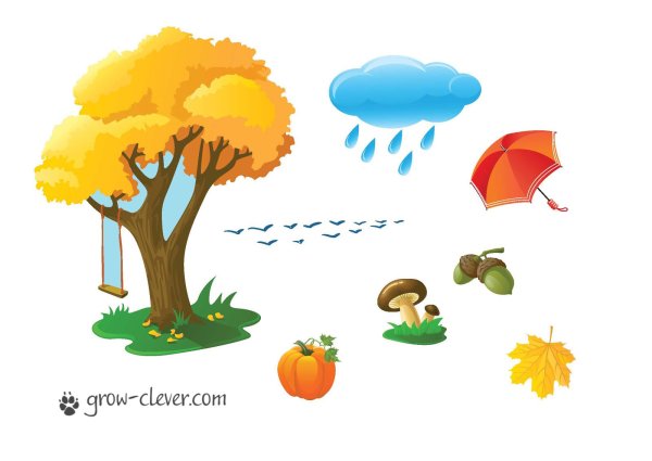 Предметы осени для дошкольников