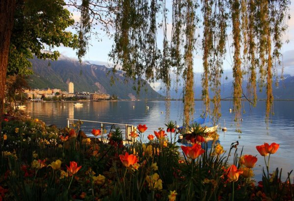 Озеро Леман в Швейцарии