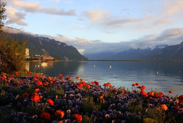 Озеро Леман в Швейцарии