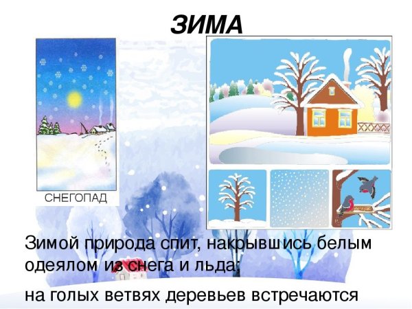 Зимние явления природы для детей