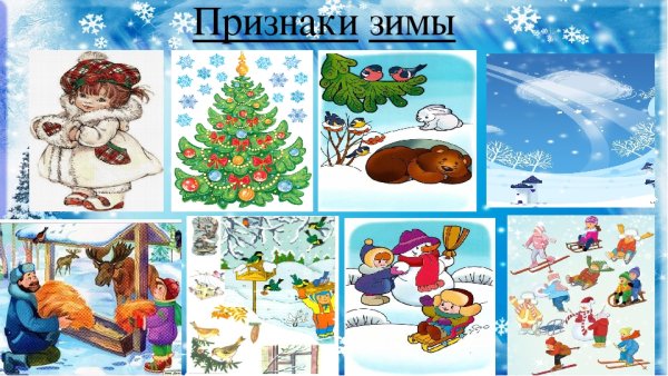 Зима признаки зимы