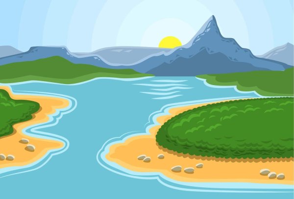Речка мультяшная