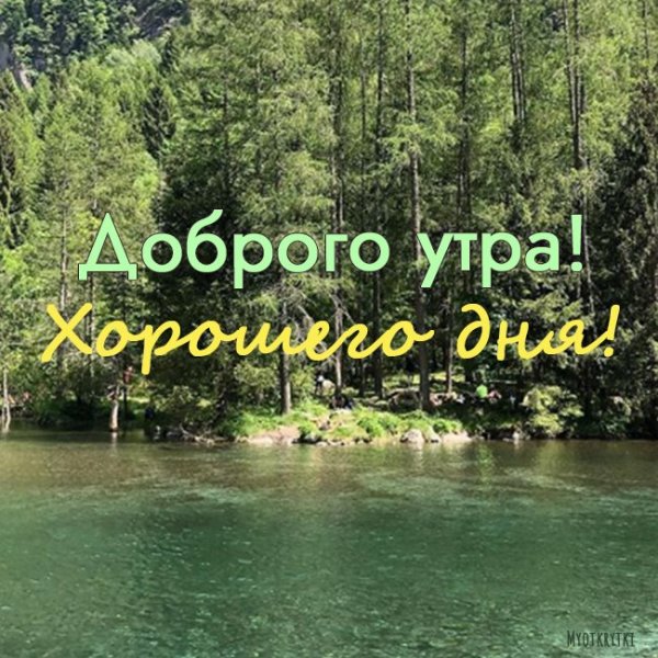 Доброе утро природа с надписью