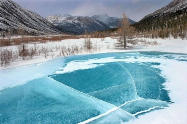 Река покрытая льдом