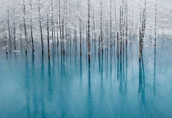 Голубой пруд Япония