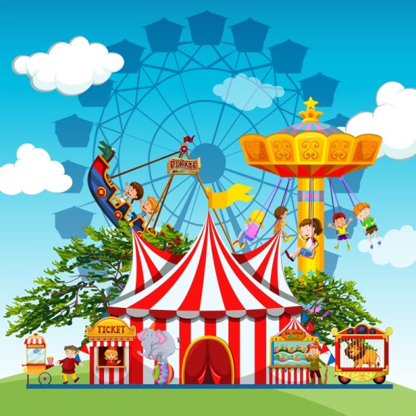 Мультяшные аттракционы