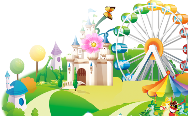 Парк аттракционов на прозрачном фоне