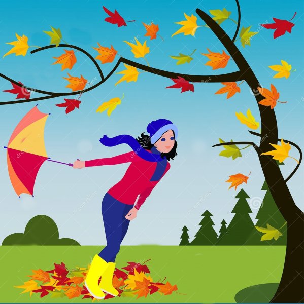 Рисунок ветренной погоды