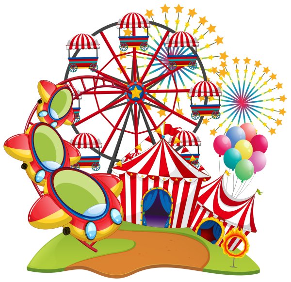 Парк развлечений вектор