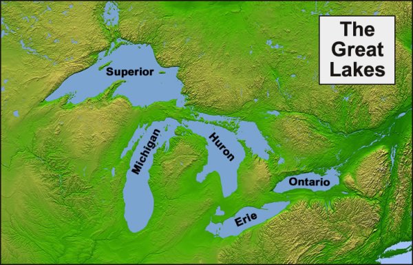 The great Lakes на карте