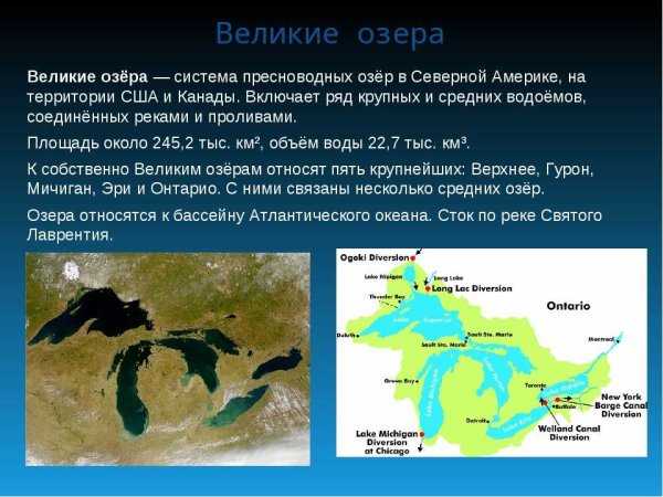 Великие североамериканские озера, США