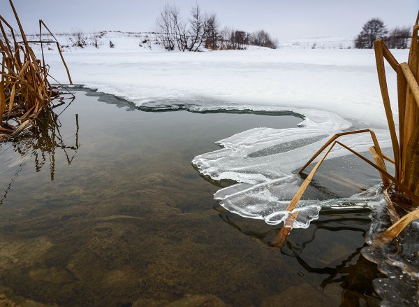Лед на водоеме