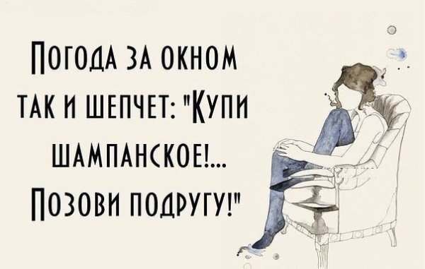 Погода шепчет займи но выпей