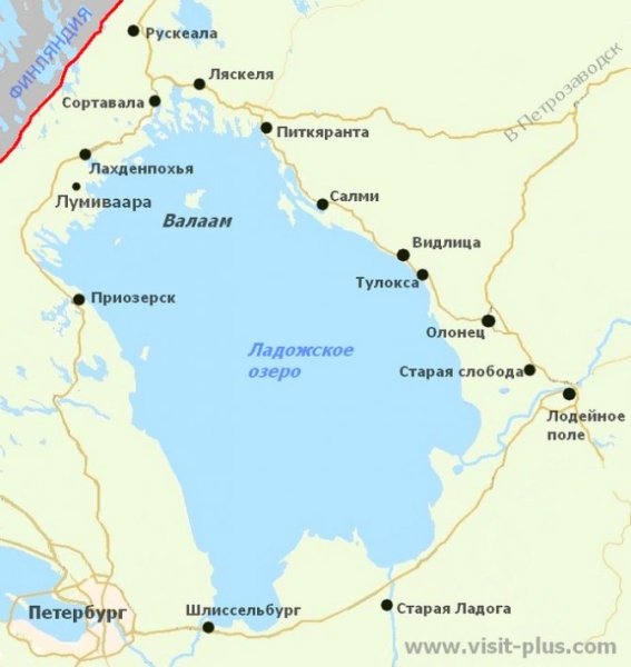 Карелия Ладожское озеро карта