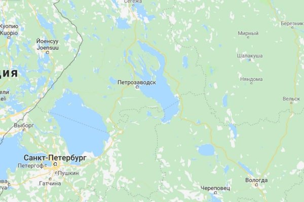 Озеро Онега на карте России