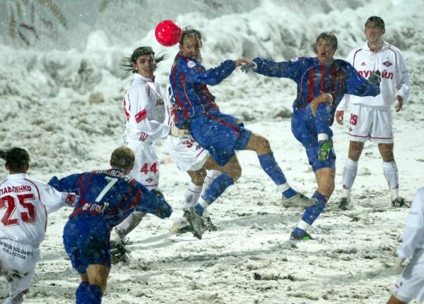 Снежное дерби ЦСКА Спартак 2002