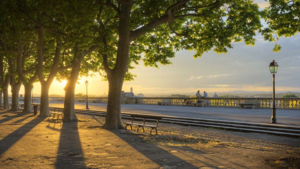 Закат в парке