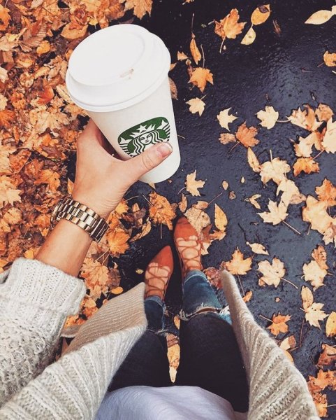 Кофе для инстаграмма осень