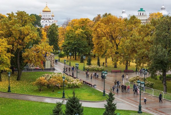 Александровский парк Москва осенью
