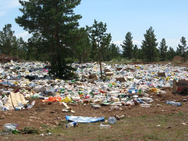 Мусор на озере Байкал