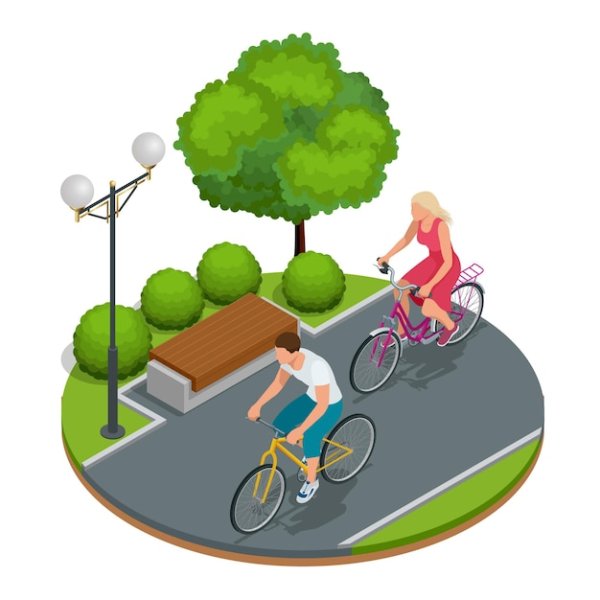 Велосипедная дорожка вектор