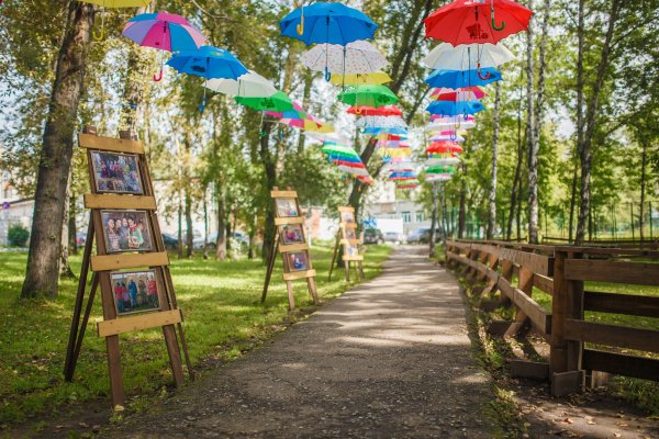 Аллея в парк Гагарина Новокузнецк