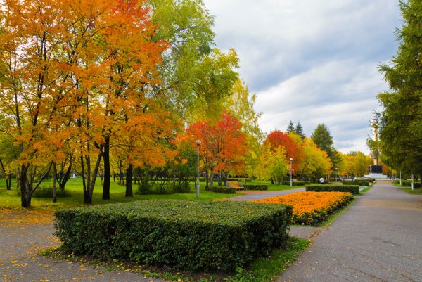 Парк Гагарина Новокузнецк осенью