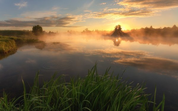 Рассвет на озере