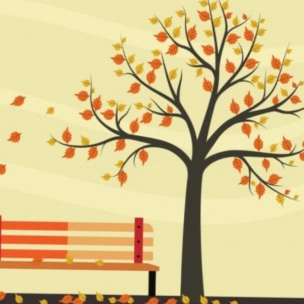 Рисование деревья в парке