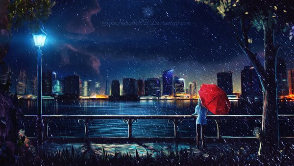 Ночной парк арт