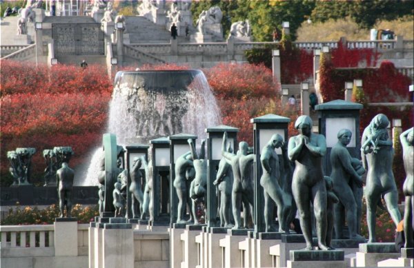 Парк скульптур Vigeland, Осло, Норвегия.