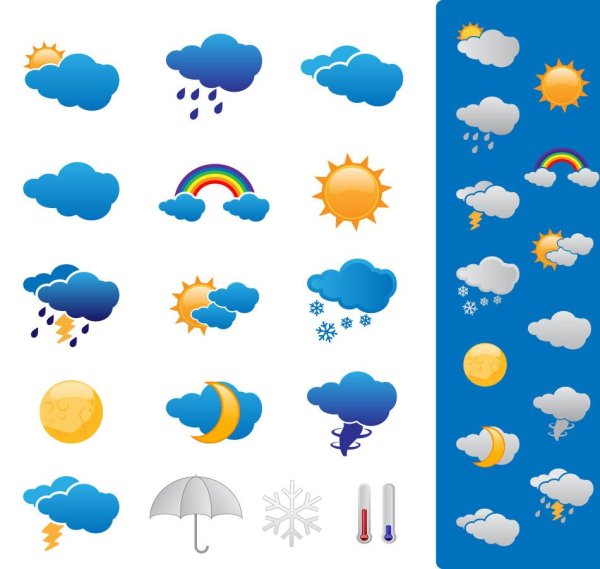 Погодные обозначения для детей