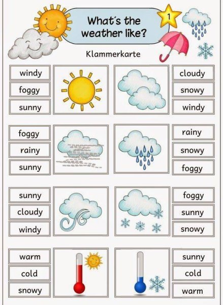 Задания по теме weather